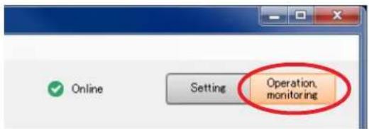 Online Setting Operation, monitoring