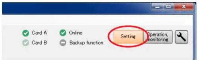 Card A Card B Online Backup function Setting Operation, monitoring