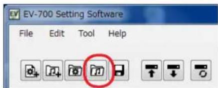 EV-700 Setting Software File Edit Tool Help