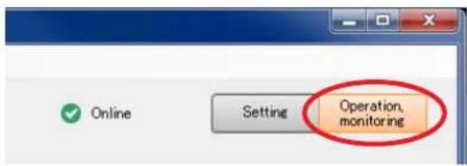 Online Setting Operation, monitoring