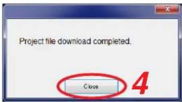 Project file download completed. Close 4