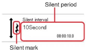 Silent period Silent interval 10Second 00:00:10.0 Silent mark