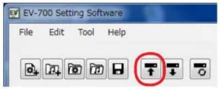 EV-700 Setting Software File Edit Tool Help