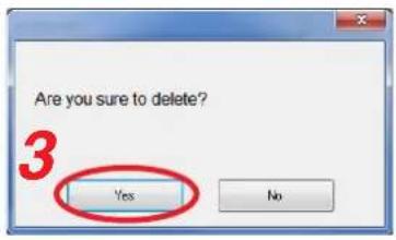Are you sure to delete? 3 Yes No