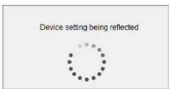 Device setting being reflected