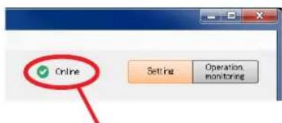 Online Setting Operation. monitoring
