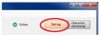 Setting Online Operation, monitoring
