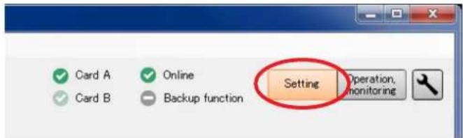 Card A Card B Online Backup function Setting Operation, Monitoring