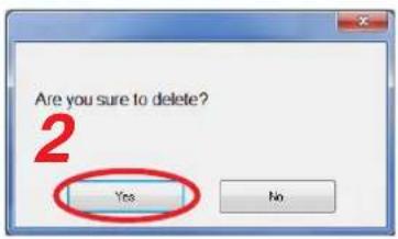 Are you sure to delete? 2 Yes No