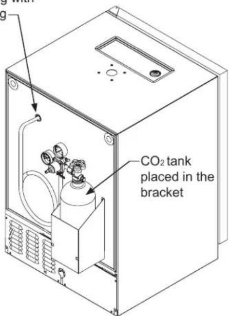 CO₂ tank placed in the bracket