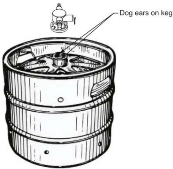 Dog ears on keg