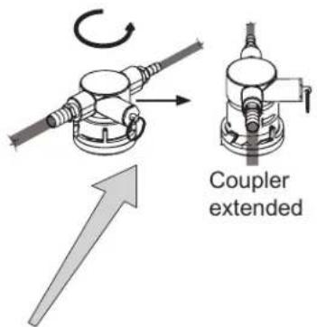 Coupler extended