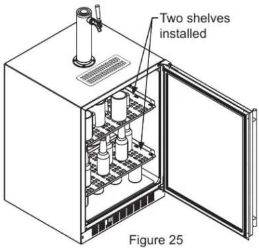 Two shelves installed Figure 25