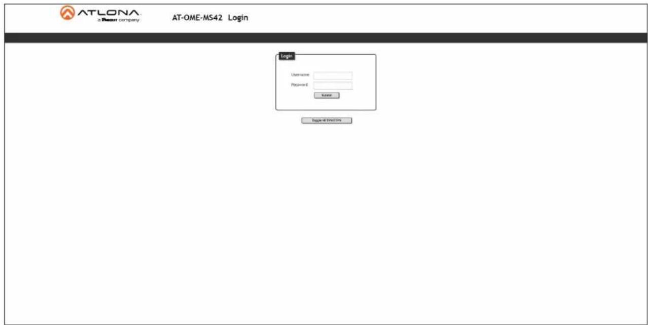 ATLONA a Resort company. AT-OME-MS42 Login Login Username: Password: Server Login ID: 01361785