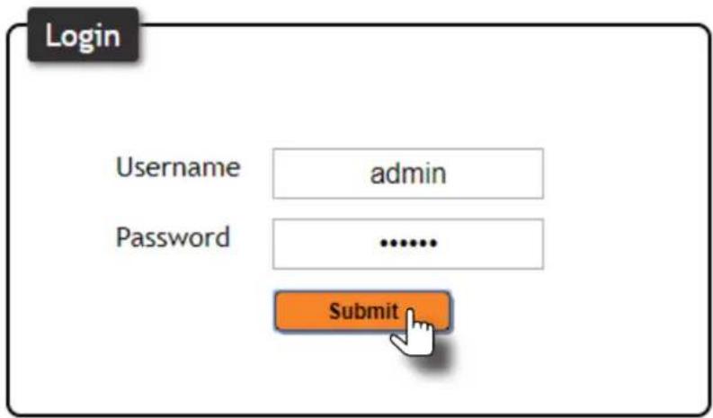 Login Username admin Password .......... Submit