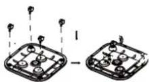 Diagram showing two 3D blocks with labeled components and arrows indicating direction, possibly illustrating a mechanical or electrical assembly.