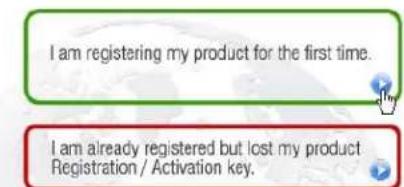 I am registering my product for the first time. I am already registered but lost my product Registration / Activation key.