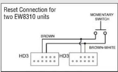 Reset Connection for two EW8310 units BROWN HD3 HD3 BROWN-WHITE MOMENTARY SWITCH