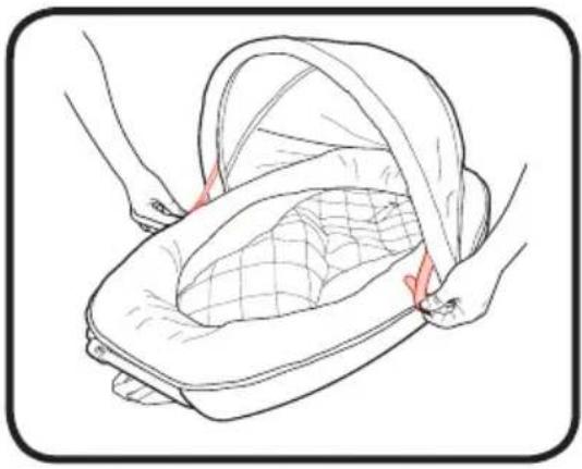 GRACO Pack 'n Play Newborn Seat DLX - WARNING - 1