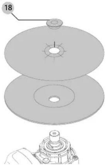DEWALT DWE4315 - Mounting Sanding Backing Pads (Fig. A, F) - 1