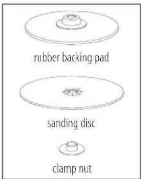 rubber backing pad sanding disc clamp nut