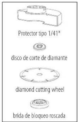 Protector tipo 1/41* disco de corte de diamante diamond cutting wheel brida de bloqueo roscada
