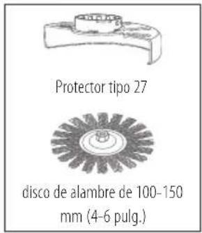 Protector tipo 27 disco de alambre de 100-150 mm (4-6 pulg.)