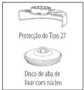 Protecção do Tipo 27 Disco de aba de lixar com núcleo