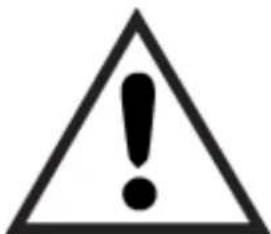Warning symbol with exclamation mark inside triangle, commonly used to indicate caution or hazard