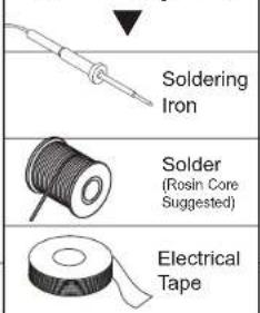 Soldering Iron Solder (Rosin Core Suggested) Electrical Tape