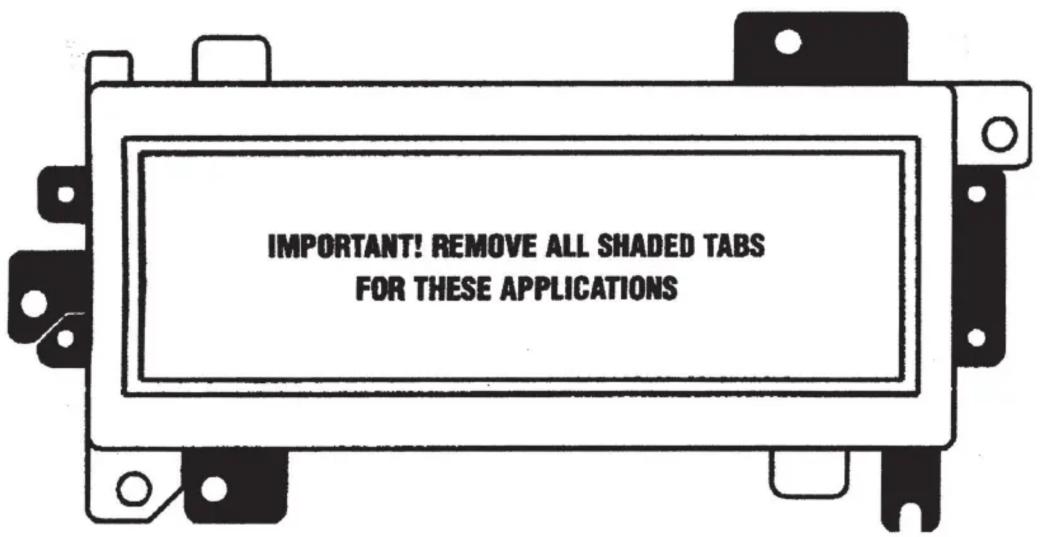 IMPORTANT! REMOVE ALL SHADED TABS FOR THESE APPLICATIONS