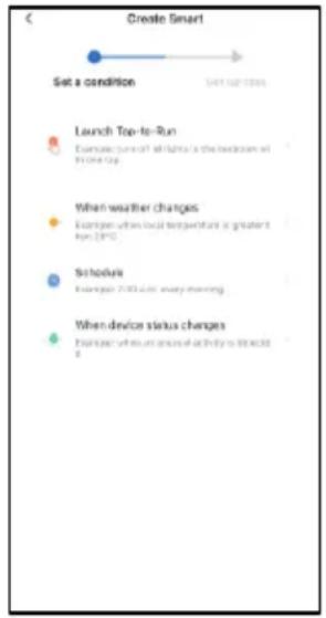 Create Smart Set a condition Start new games Launch Top-to-Run Exercises turn off all jobs in the bedroom with floor stay. When weather changes Exercises when local temperature is greater than run (25°C) Sit holes Exercises 2000 cwt every morning. When device status changes Exercises when an unusual…