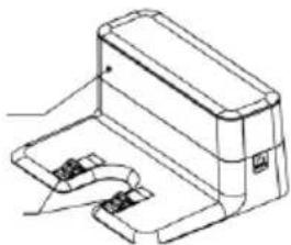 Line drawing of a printer or printer device with no visible text or symbols