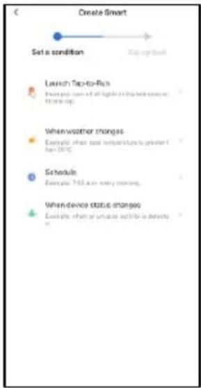 Create Smart Set a condition Run up back Launch Tap-to-Rain Every year can't get to the best access or 4 hours ago. When weather changes Exclude that best temperature is greater than 10°C Schedule Every year 7:03 A.m. every morning. When device status changes Exclude that if it is uncertain whether…