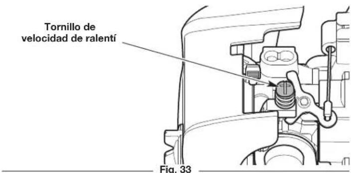 Tornillo de velocidad de ralentí Fig. 33