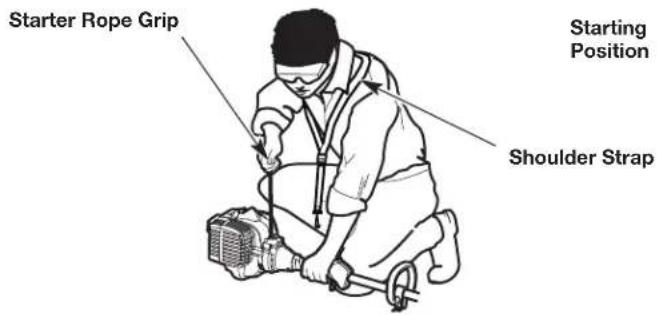 Starter Rope Grip Starting Position Shoulder Strap