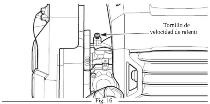 Tornillo de velocidad de ralentí Fig. 16