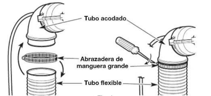 Tubo acodado Abrazadera de manguera grande Tubo flexible