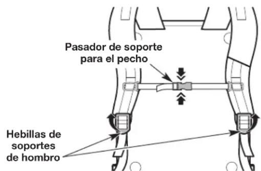 Pasador de soporte para el pecho Hebillas de soportes de hombro