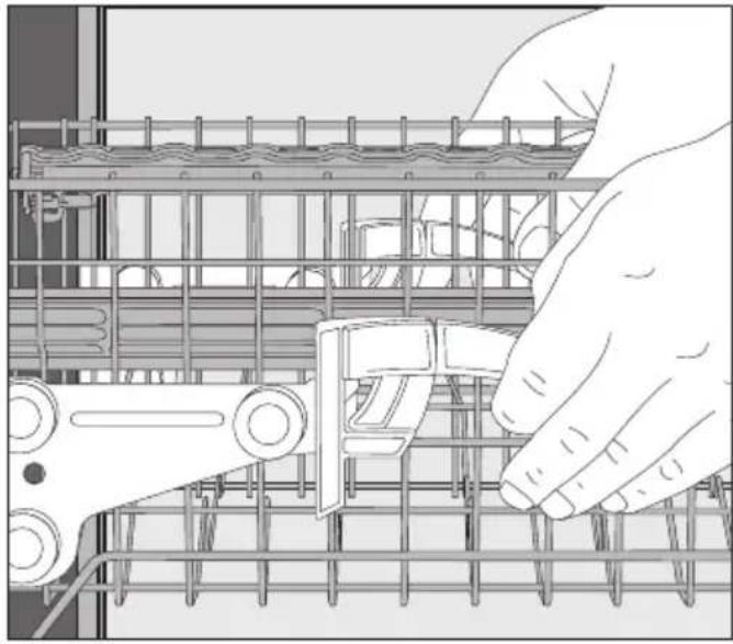 MIELE G 7366 SCVi SF AutoDos - Adjusting the upper basket - 1