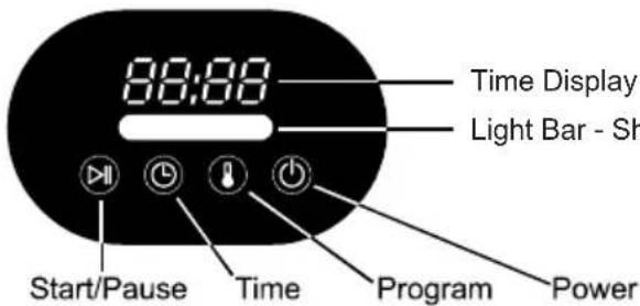 88:08 Time Display Light Bar - Sh Start/Pause Time Program Power