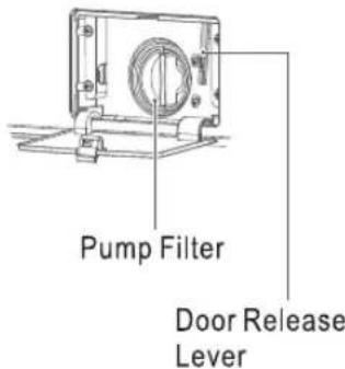 Pump Filter Door Release Lever