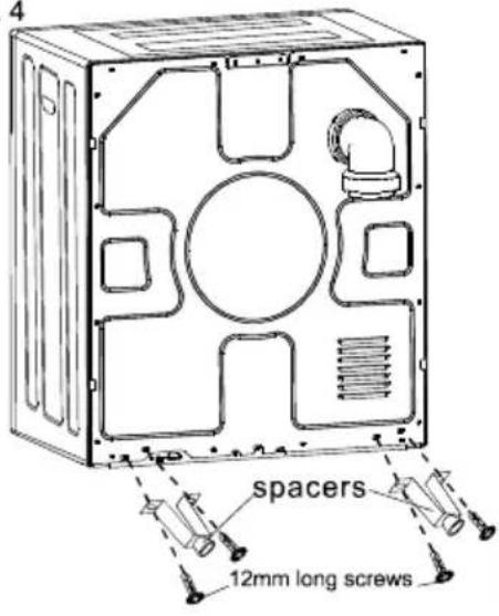 4 spacers 12mm long screws