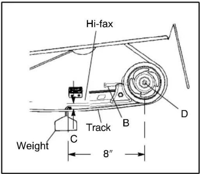 Hi-fax Track Weight C B D 8"