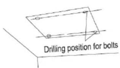 Drilling position for bolts