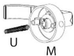 ZKTeco LH7500 - Install the coil spring and screw the stud - 3