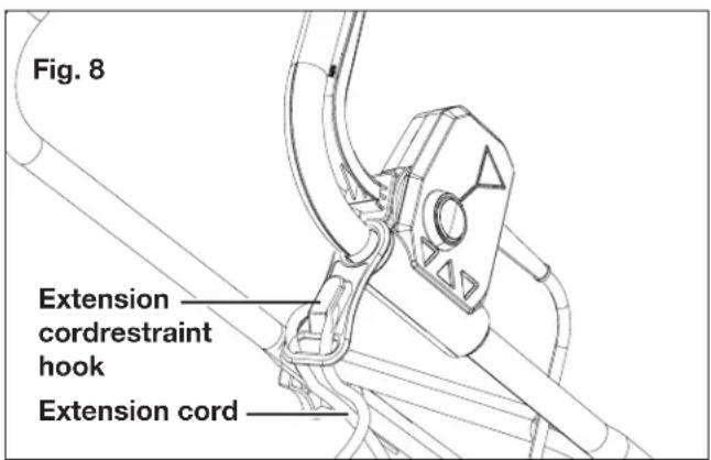 Fig. 8 Extension cordrestraint hook Extension cord