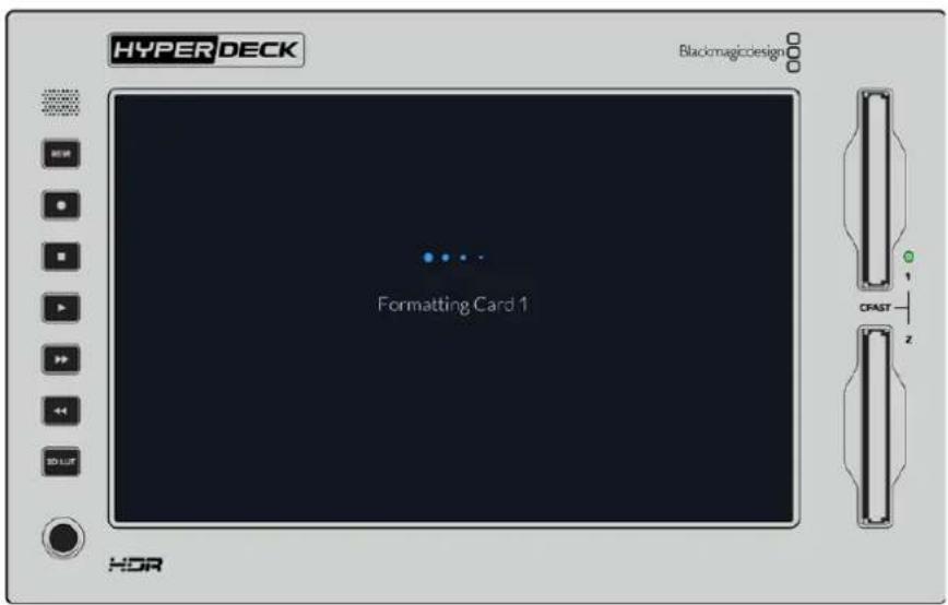HYPER DECK Blackmagicdesign Formatting Card 1 CFAST z HDR