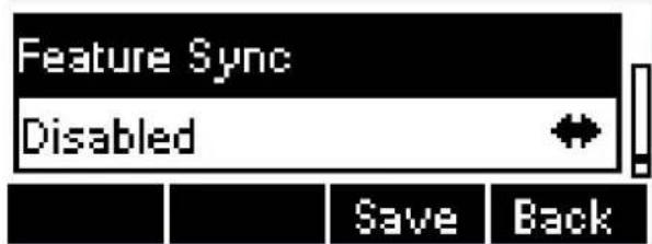 Feature Sync Disabled Save Back