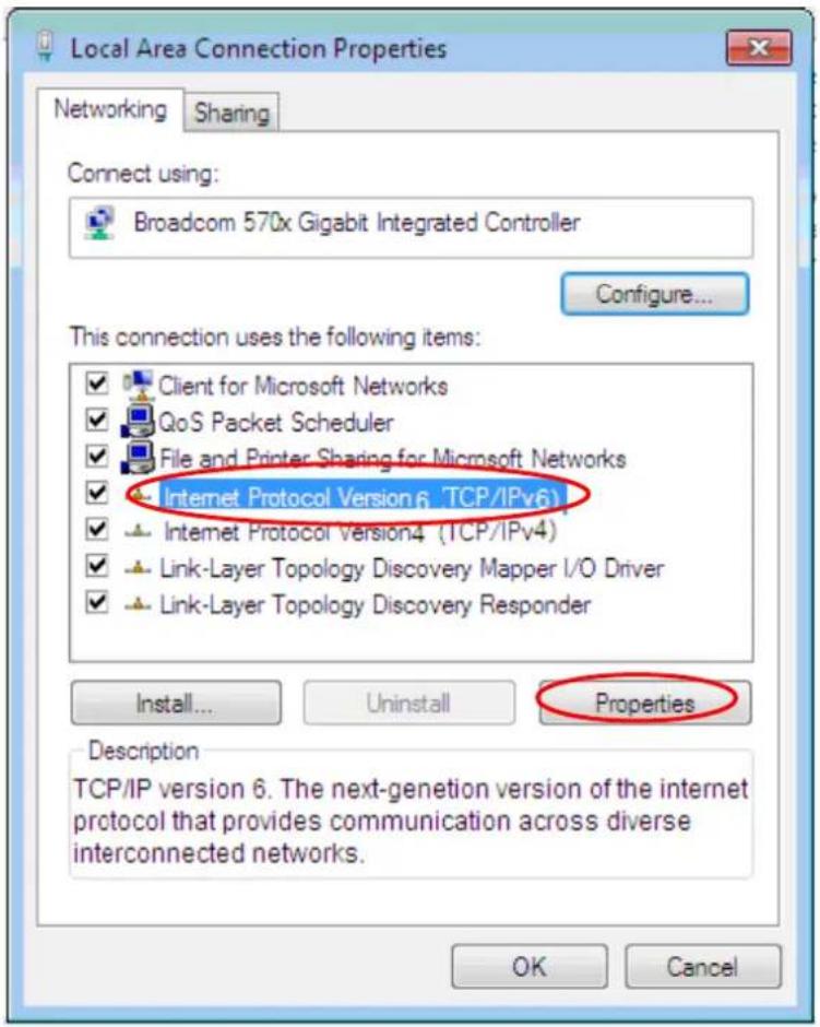 Local Area Connection Properties Networking Sharing Connect using: Broadcom 570x Gigabit Integrated Controller Configure... This connection uses the following items: ✓ Client for Microsoft Networks ✓ QoS Packet Scheduler ✓ File and Printer Sharing for Microsoft Networks ✓ Internet Protocol Version 6…